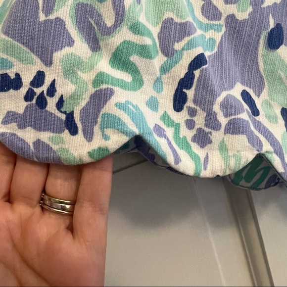 Lilly Pulitzer 5" BUTTERCUP SCALLOP HEM SHORT in Lilly’s Lilac Nice Ink Size 10 - Picture 6 of 13